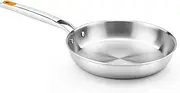 BRA Efficient | Efficient INOX Triply Frying Pan 18 cm, 18/10 Stainless Steel, Non-Stick Coating with Triple Forged Diffuser Base, PFOA-Free, Riveted Handle