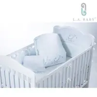 在飛比找momo購物網優惠-【美國 L.A. Baby】金典米蘭堡純棉七件式寢具組（M）
