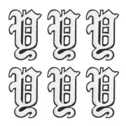 Iron on Letter Patches, 6Pcs Iron on Patches, Letter Y Black White