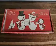 Vintage Christmas Cards Unused 25 Cards Envelopes Snowmen "from the Three of Us"