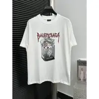 在飛比找蝦皮購物優惠-巴黎世家Balenciaga 高級百搭同色休閒圓領短袖T恤男