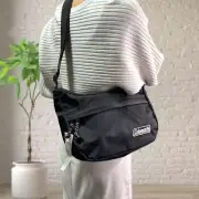 Coleman Cross body Banana Shoulder Diagonally hung Shoulder Bag black Nylon mens