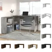 Corner Desk Home Study Computer Table with Bookcase Shelf Oak/White vidaXL