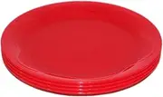 [Tupperware] Set of 4 Plates 8" Round Open House Floresta Red