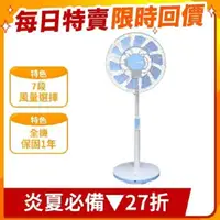 在飛比找松果購物優惠-【LSK 樂司科】光之蝶14吋DC直流節能循環電風扇 LSK