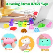 10/50x Animal Fruit Squishies Kawaii Mochi Squeeze Toys Stretch Stress Relieve