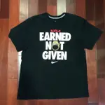 NIKE LEBRON EARNED NOT GIVEN 2012 總冠軍 黑 短 TEE