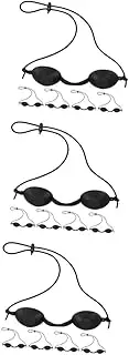 Healeved 1set Protective Goggles Eyemask Facial Masks Eye Masks Eyepatches Beauty Eye Mask Protector UV Proof Goggles Eye Goggles Protection Safety Protection Goggles Black 5pcs