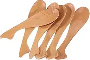FUNOMOCYA Ergonomic Handle Kids Spoon 6pcs Cartoon Ice Scoop for Children Safe Rice Eating Spoon Random Style