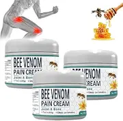 3 pcs Bee Venom Pain and Bone Healing Cream,New Zealand Bee Venom Joint and Bone Therapy Cream,Pain Relief Cream for Muscle, Joint,Back, Ankle,Foot