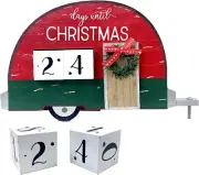 new Christmas Countdown Semicircle days untill calender rv trailer w/hitch wood