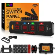 AUXBEAM AS-R40 RGB 4 Gang Slim Switch Panel, Toggle/ Momentary/ Pulsed Supported
