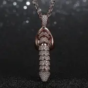 Funny Erectable Pendant Necklace Rose Gold