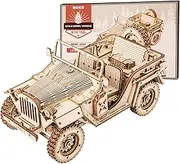 ROKR 3D Wooden Puzzle for Adults-Mechanical Car Model Kits-Brain Teaser Puzzles-Vehicle Building Kits for Kids on Birthday/Christmas Day