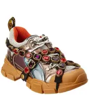 Gucci Flashtrek Leather & Mesh Sneaker Women's