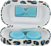 [MOLUCKFU] Travel Box Cute Cosmetic Case with Decorative Design and Tools for Women Portable and Lightweight for Work Class Travel