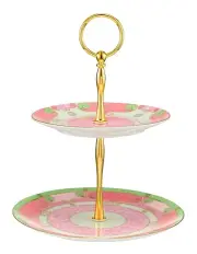[Maxwell & Williams] Wicked Pink Goes Good With Green 2 Tiered Cake Stand Glinda Gift Boxed