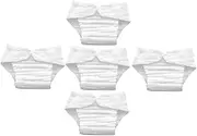 WATIIFUFU Cotton Nappy Inserts for Baby Diapers Reusable Washable Soft Liners Newborn to Toddler White m