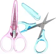 MUELODSIC 2Pcs Crafting Scissors Lightweight Embroidery Tools for Sewing Scrapbooking and Handwork present for Birthdays Weddings and More Light