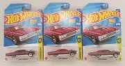Hot Wheels Layin' Lowrider '59 Chevy Impala Lot of 3 Pink NOC