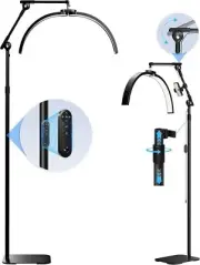 KARITE Half Moon Light for Lash Tech, LED Floor Lamp for Eyelash Extensions with