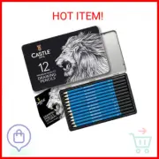 Castle Art Supplies 12 Piece Graphite Drawing Pencils Kit | For Adult Artists –