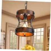 Rustic Chandelier, Modern Farmhouse Chandeliers for 7.5" D - 1*Pack Brown