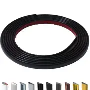 Peel and Stick Trim Molding, 9.8 Ft D-Shape Baseboard Trim Flexible for Walls...