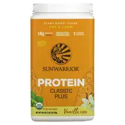 Sunwarrior, Classic Plus Protein, Organic Plant Based, Vanilla, 1.65 lb (750 g)