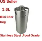 3.6L Mini Stainless Steel Keg Growler for Beer or Wine - Home Brew Beer Growler