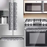 [OUGAR8] Handmade Refrigerator Door Handle Cover-Catches Drips,Dust,Smudges and Fingerprints Leaving for Fridge Microwave Oven Handle Covers Home Kitchen Appliances Decoration (5pcs, Circle)