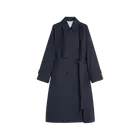 (W) Weekend Max Mara Canasta Water-Repellent Reversible Trench Coat Navy