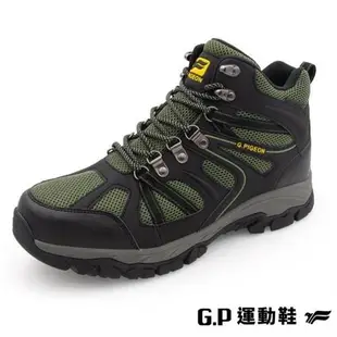 G.P 男款高筒防水登山休閒鞋-P8873M-60綠色(SIZE:39-44 共二色) GP