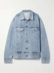 [KHAITE] KHAITE - Grizzo Oversized Denim Jacket - Light blue - medium medium Blue