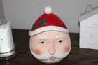 9" Ceramic Cookie Jar - SANTA FACE with Box