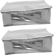 Pcs Quilt Storage Bag Blanket Organizer Large Capacity Window Foldable Linen Closet Organizer