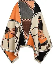 EXTREE Scarfs for Women Pashmina Silky Shawl Wrap for Evening Dressing Blanket Open Front Poncho Cape