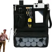 Golf Accessories Storage Bag, Golf Valuables Bag - Zipper Valuables Bag - Zipper Valuables Bag, Foldable Golf Pocket, and Multifu