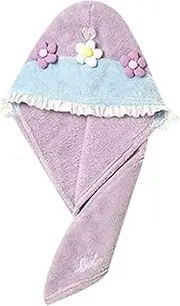 HAPINARY Cute Hair Drying Hat Absorbent Fast Drying Shower Cap Turban for Women Girls Hair Dry Towel
