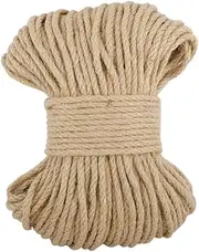 Twine Thick Rope 10m Thick Garden Jute Rope Cord 8/10/12/14mm Hemp Rope String Thick Brown Twine for Craft Craft Rope/Cat Scratching Rope(14MM 10M)