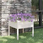 vidaXL Garden Planter White 70x70x70 cm Solid Pinewood 2BB