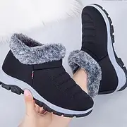 Women's Winter Waterproof Snow Boots with Faux Fur Lining – Warm, Non-Slip Ankle Boots for Outdoor and Casual Wear