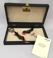 Haddad Lebanon PHOENIX Birds Corkscrew and Bottle Opener w/ Leather Case Box