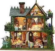 RHZN Miniature House Kit, Dollhouse Kit, Miniature Kit, DIY Mini House Building Kit for Adult Teen, Botanical House