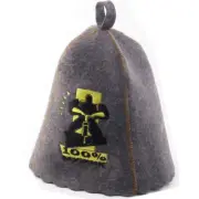 Sauna Bath Hat 100% man natural felt gray felt (LA-214) Banya Hat