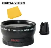55mm Wide Angle Lens with Macro For Canon EF-M 18-150mm f/3.5-6.3 IS STM