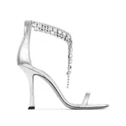 [Jimmy Choo] Jimmy Choo 100mm Verity Sandals 37 IT SILVER