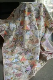 SHABBY CHICK - Pastel Pre-cut Quilt Kit -All Sizes -by Quilt-Addicts - Free Post