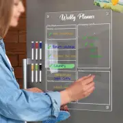 Soft Damp Cloth Calendar Board Reusable Water Soluble Markers Dry Erase Board