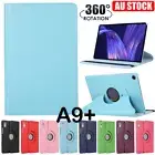 For Samsung Galaxy Tab A9 Plus Case Leather Shockproof Rotating Stand Flip Cover